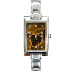 Fractal Design Background Pattern Rectangle Italian Charm Watch by Wegoenart