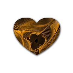 Fractal Design Background Pattern Rubber Coaster (heart) 