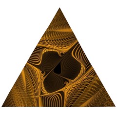 Fractal Design Background Pattern Wooden Puzzle Triangle by Wegoenart