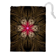 Fractal Background Design Abstract Drawstring Pouch (4xl)