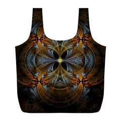 Fractal Art Abstract Pattern Full Print Recycle Bag (l)