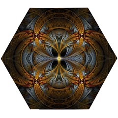 Fractal Art Abstract Pattern Wooden Puzzle Hexagon by Wegoenart