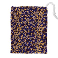 Spiral Pattern Texture Fractal Drawstring Pouch (4xl) by Wegoenart