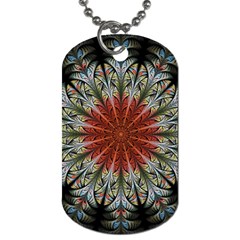 Fractal Floral Fantasy Flower Dog Tag (one Side)