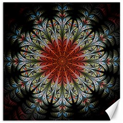 Fractal Floral Fantasy Flower Canvas 16  X 16  by Wegoenart