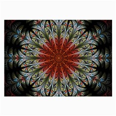 Fractal Floral Fantasy Flower Large Glasses Cloth (2 Sides) by Wegoenart