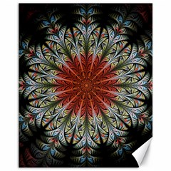 Fractal Floral Fantasy Flower Canvas 11  X 14  by Wegoenart