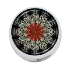 Fractal Floral Fantasy Flower 4-port Usb Hub (one Side) by Wegoenart