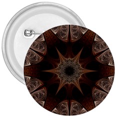 Fractal Abstract Star Pattern 3  Buttons by Wegoenart