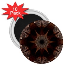 Fractal Abstract Star Pattern 2 25  Magnets (10 Pack)  by Wegoenart