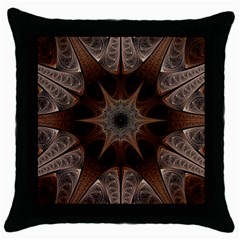 Fractal Abstract Star Pattern Throw Pillow Case (black)