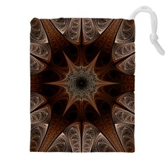 Fractal Abstract Star Pattern Drawstring Pouch (5xl) by Wegoenart