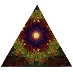 Art Abstract Fractal Pattern Wooden Puzzle Triangle by Wegoenart