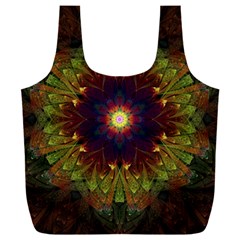 Art Abstract Fractal Pattern Full Print Recycle Bag (xxxl) by Wegoenart