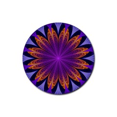 Art Abstract Fractal Pattern Rubber Round Coaster (4 Pack)  by Wegoenart