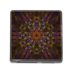 Fractal Abstract Background Pattern Memory Card Reader (square 5 Slot)