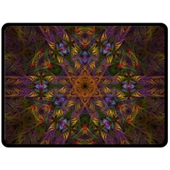 Fractal Abstract Background Pattern Fleece Blanket (large)  by Wegoenart