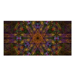 Fractal Abstract Background Pattern Satin Shawl by Wegoenart