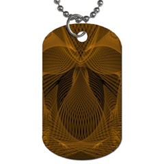 Fractal Design Background Pattern Dog Tag (one Side) by Wegoenart