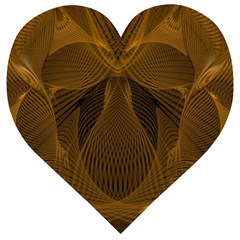 Fractal Design Background Pattern Wooden Puzzle Heart by Wegoenart