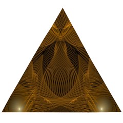 Fractal Design Background Pattern Wooden Puzzle Triangle by Wegoenart