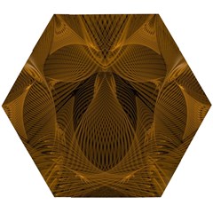 Fractal Design Background Pattern Wooden Puzzle Hexagon by Wegoenart