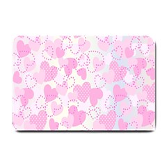 Valentine Background Hearts Bokeh Small Doormat  by Nexatart