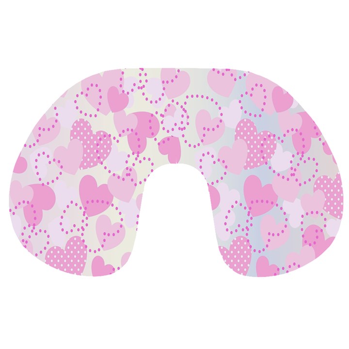 Valentine Background Hearts Bokeh Travel Neck Pillow