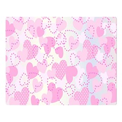 Valentine Background Hearts Bokeh Double Sided Flano Blanket (large)  by Nexatart