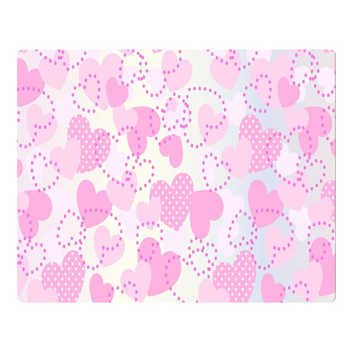 Valentine Background Hearts Bokeh Double Sided Flano Blanket (Large) 