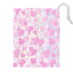 Valentine Background Hearts Bokeh Drawstring Pouch (5xl) by Nexatart