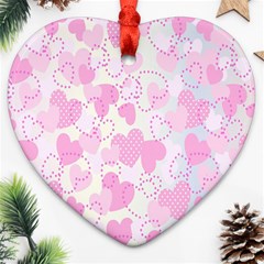 Valentine Background Hearts Bokeh Ornament (heart)