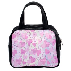 Valentine Background Hearts Bokeh Classic Handbag (two Sides) by Nexatart