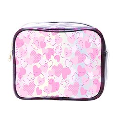 Valentine Background Hearts Bokeh Mini Toiletries Bag (one Side) by Nexatart