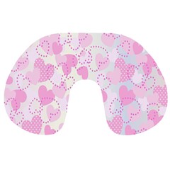 Valentine Background Hearts Bokeh Travel Neck Pillow by Nexatart