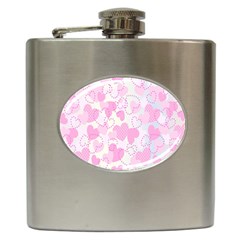 Valentine Background Hearts Bokeh Hip Flask (6 Oz) by Nexatart