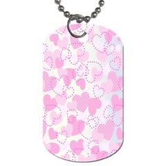 Valentine Background Hearts Bokeh Dog Tag (two Sides) by Nexatart