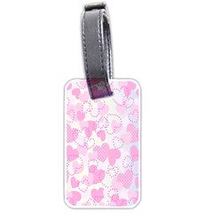 Valentine Background Hearts Bokeh Luggage Tag (two Sides) by Nexatart