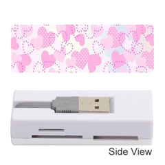 Valentine Background Hearts Bokeh Memory Card Reader (stick) by Nexatart