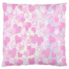 Valentine Background Hearts Bokeh Large Cushion Case (two Sides) by Nexatart