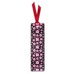 Pink And Black Floral Collage Print Small Book Marks Front