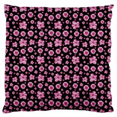 Pink And Black Floral Collage Print Standard Flano Cushion Case (two Sides)