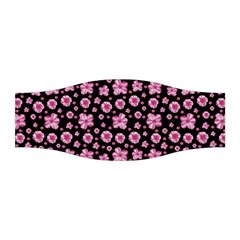 Pink And Black Floral Collage Print Stretchable Headband by dflcprintsclothing