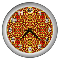 Rby-c-5-2 Wall Clock (silver) by ArtworkByPatrick