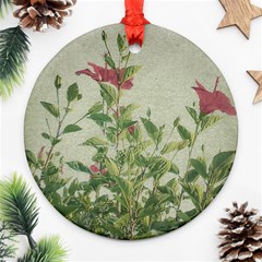 Botanical Vintage Style Motif Artwork 2 Ornament (round)