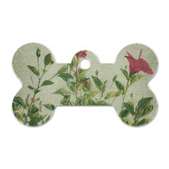 Botanical Vintage Style Motif Artwork 2 Dog Tag Bone (two Sides) by dflcprintsclothing