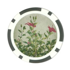 Botanical Vintage Style Motif Artwork 2 Poker Chip Card Guard (10 Pack)