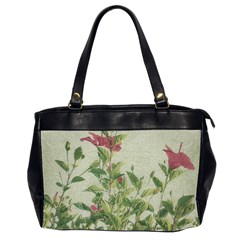 Botanical Vintage Style Motif Artwork 2 Oversize Office Handbag (2 Sides) by dflcprintsclothing