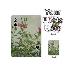 Botanical Vintage Style Motif Artwork 2 Playing Cards 54 Designs (mini) by dflcprintsclothing