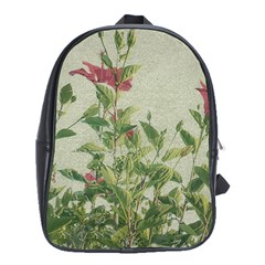 Botanical Vintage Style Motif Artwork 2 School Bag (xl) by dflcprintsclothing